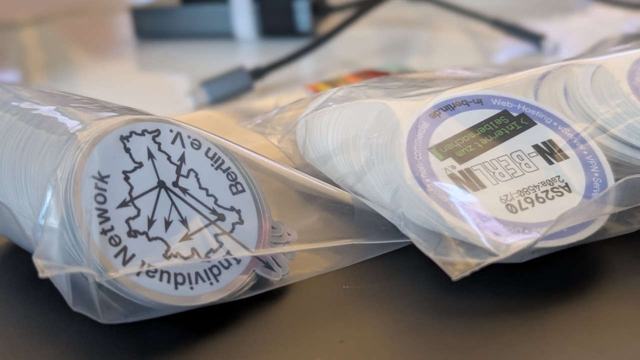 Sticker in Verpackung